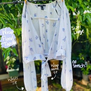 Forever 21 Wrap Floral Top